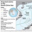 Map showing disputed claims in the South China Sea.