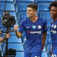Christian Pulisic (left) celebrates opening the scoring for Chelsea