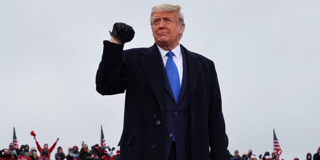 President Donald Trump at a campaign event in Lansing, Michigan, on Tuesday.