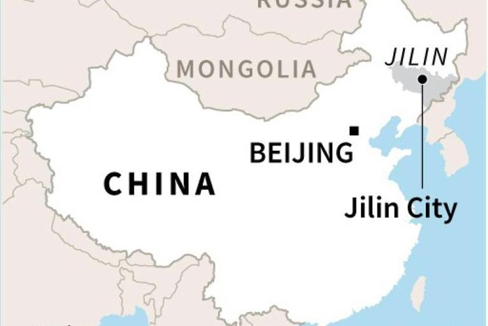 Map of China locating Jilin City in the north-eastern Jilin Province. The city on Wednesday partially shut its borders and cut off transport links after the emergence of a local coronavirus cluster.