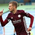 Leicester striker Jamie Vardy scored a hat-trick against Manchester City