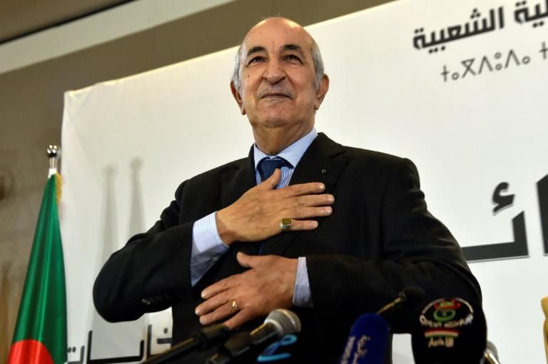 Algerian President-elect Abdelmadjid Tebboune, who won 58.1 percent of the vote in Thursday's  election