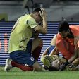 Colombia defender Santiago Arias (c) is expected to be sidelined for six months after breaking his leg in a 2022 World Cup qualifier against Venezuela