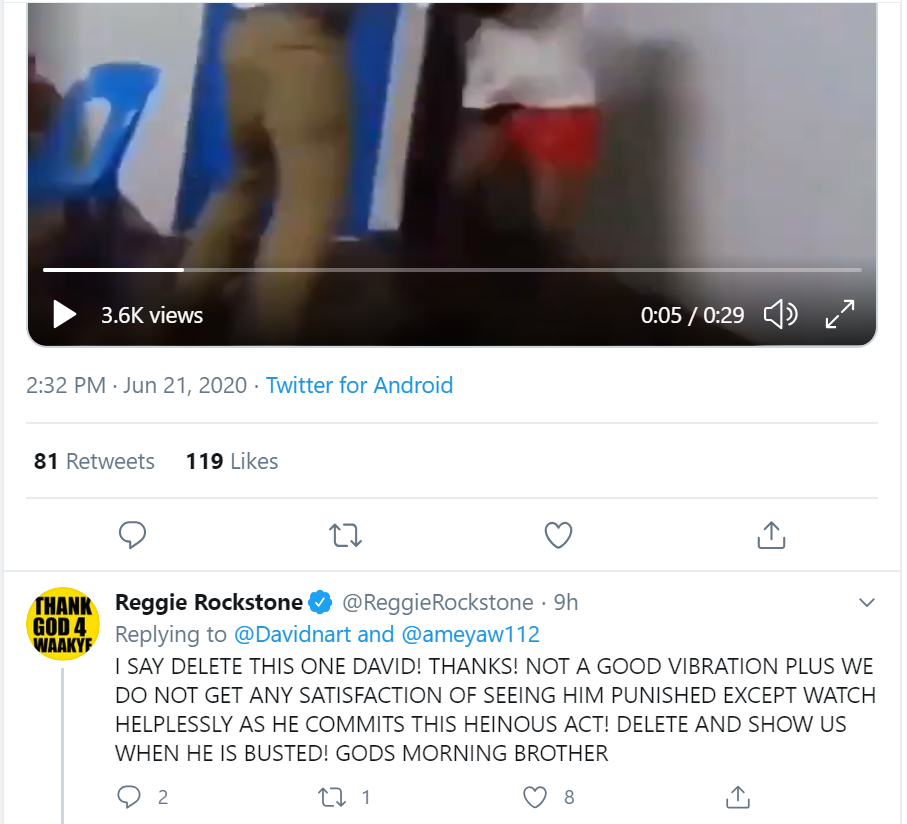 Viral video of man hitting wife’s head with electric iron angers Reggie Rocksotone and others