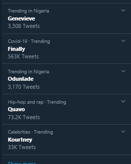 Genevieve Nnaji was number one trend on Twitter after her most recent TikTok video   (Twitter)