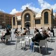 Keen to catch up after two months in lockdown, people ventured out to enjoy the sun at a Tarragona restaurant