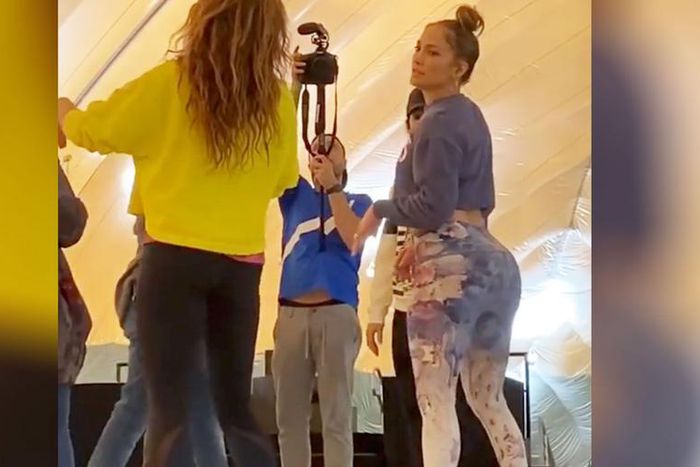 J.Lo Teaches Shakira How To Booty Shake In Video