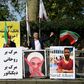 Protesters demonstrate outside the Iranian embassy in London on September 12, 2020 against the execution of Iranian wrestler Navid Afkari in the southern Iranian city of Shiraz and against the Iranian government