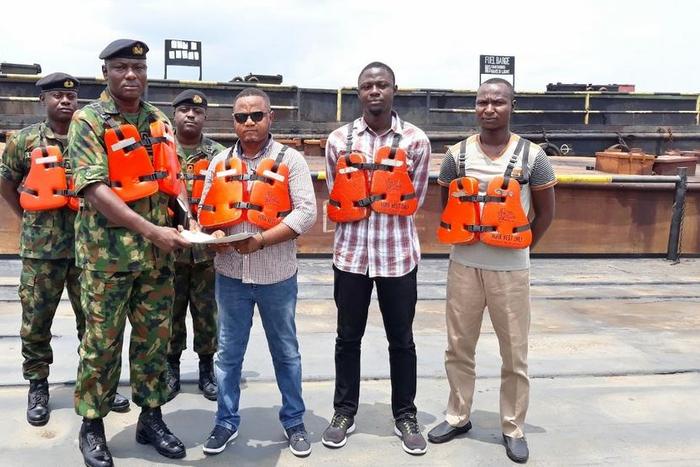 Navy handing over 3 barges laden with unspecified volume of adulterated diesel to-EFCC in Port-Harcourt. [NAN]