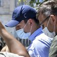 Manchester United captain Harry Maguire leaves a courthouse on the Greek island of Syros
