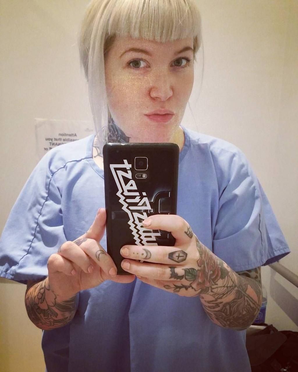 Rocking the hospital gown look back in 2016 before I knew where my RA journey would ultimately take me.