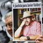 A demonstrator holds a picture of slain Mexican journalist Javier Valdez during a protest in Mexico City on May 16, 2017