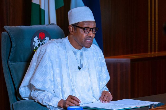 President Muhammadu Buhari. [Twitter/@BashirAhmaad]