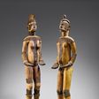 The statues were labelled as "A Couple of Igbo Figures Attributed to The Akwa Master" [Christie's]
