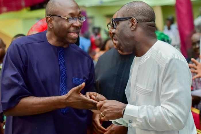 Osagie Ize-Iyamu (left) and Godwin Obaseki (right) [Vanguard]