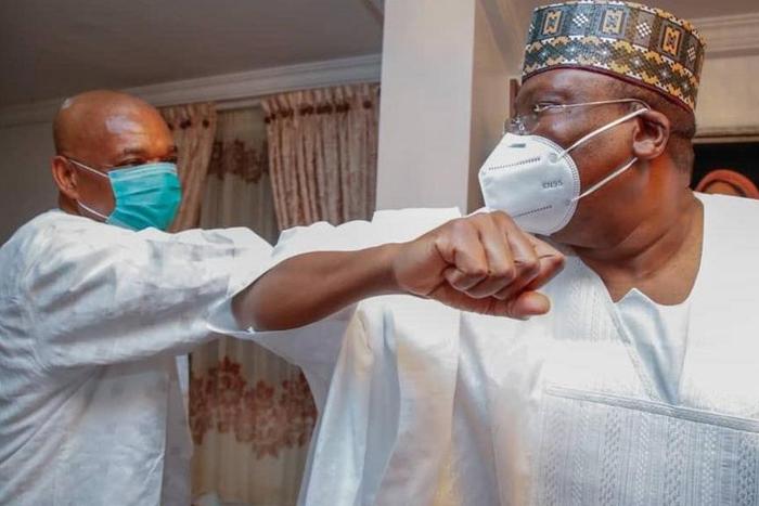 President of the Senate, Ahmaad Lawan and Senator Orji Uzor Kalu. [Twitter/@SPNigeria]