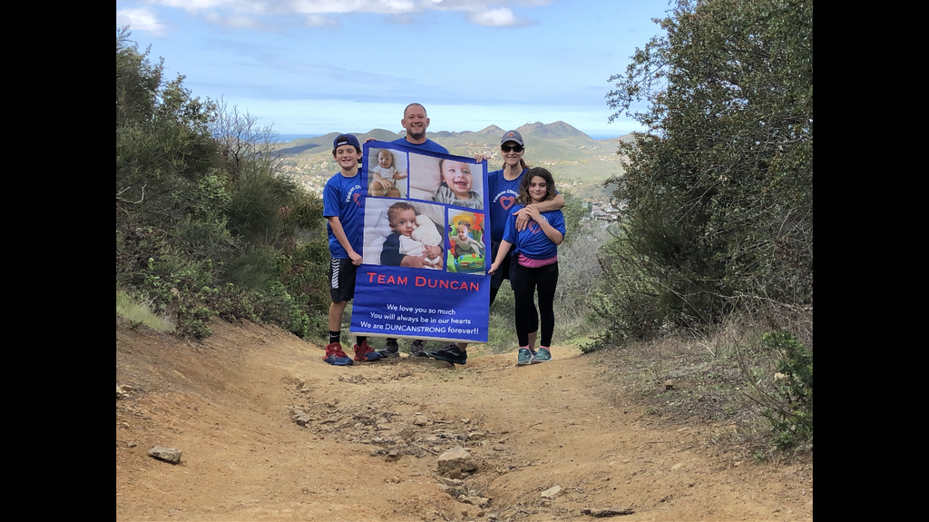 When COVID-19 cancelled our 5K fundraiser, my family and I hiked five miles on a local trail on behalf of Team Duncan.