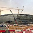 The Education City stadium, seen here under construction in May last year, is the third to be completed among eight venues Qatar is readying for the 2022 World Cup