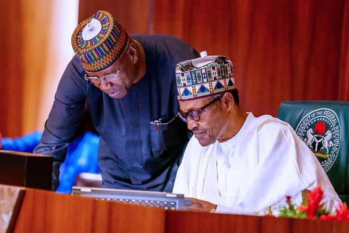 President Muhammadu Buhari. [Twitter/@BashirAhmaad]