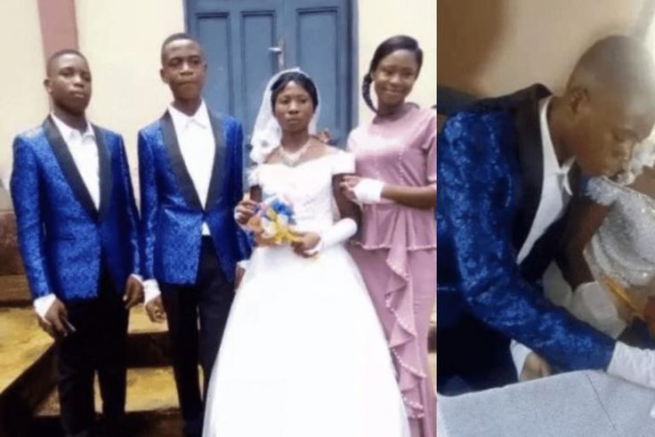 15-year-old boy marries 22-year-old woman (photos)