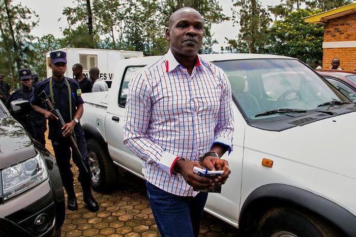 Genocide: Ladislas Ntaganzwa, pictured arriving in court in Kigali on April 4 2016