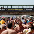 Britons revelled in soaring temperatures by flocking to beaches and parks ahead of a further easing of lockdown measures