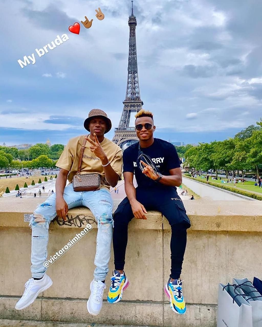 Victor Osimhen and Samuel Chukwueze (Instagram/Samuel Chukwueze)