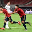 Jose Luis Gaya (L) grabbed a late equaliser for Spain against Germany in their Nations League opener on Thursday