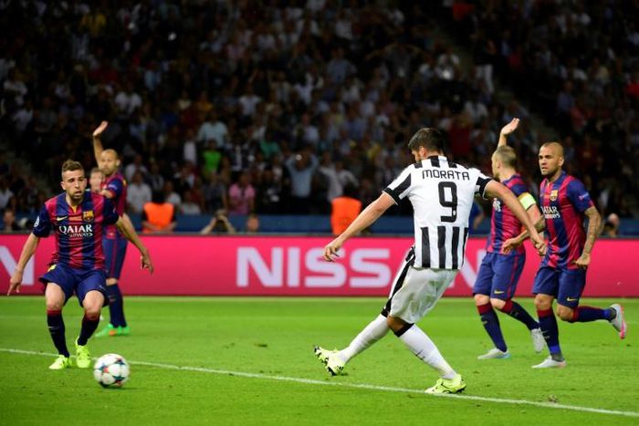 Alvaro Morata scored for Juventus against Barcelona in the 2015 Champions League Final