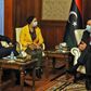 Di Maio (L) met Sarraj (R) during his first visit to war-torn Libya since January