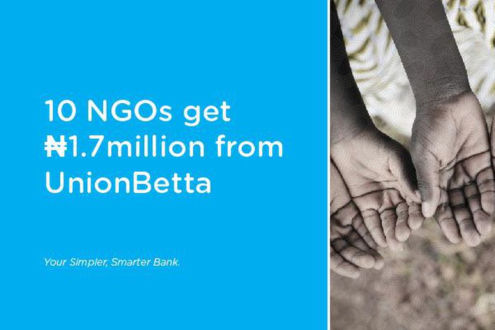 Union Bank supports 10 NGOs with N1.7m through UnionBetta donations!