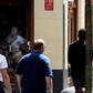Amsterdam's famous red light district on Wednesday after it reopened its doors