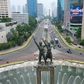 Traffic was lighter than normal in the Indonesian capital Jakarta after city authorities re-imposed a partial coronavirus lockdown to protect fragile health facilities