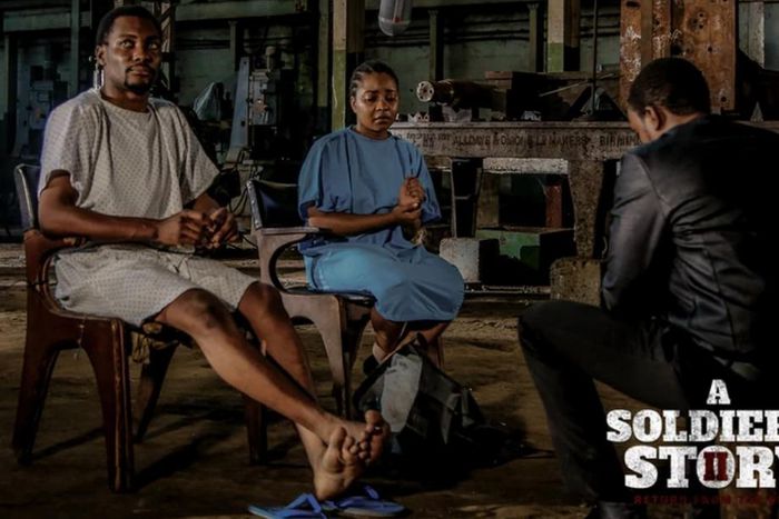 Tope Tedela and Ihuoma Ejiofor-Sulieman in 'A Soldier's Story II' [Three Public Relations]