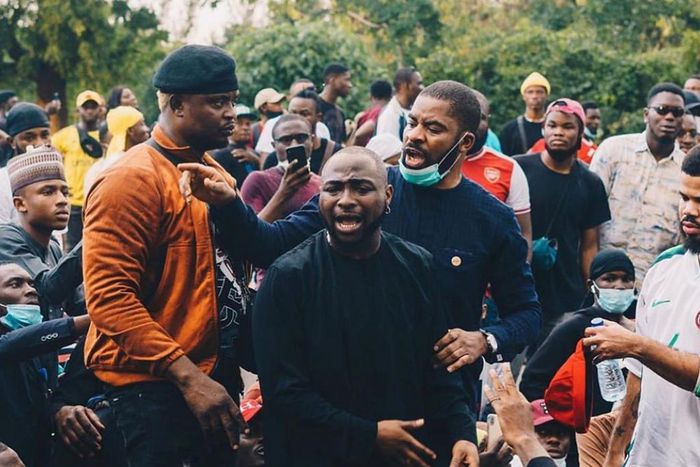 Davido didn't just protest as he helped secure the release of some of the protesters who had been arrested by the police authority. [Instagram/TheDavidoDailyShow]