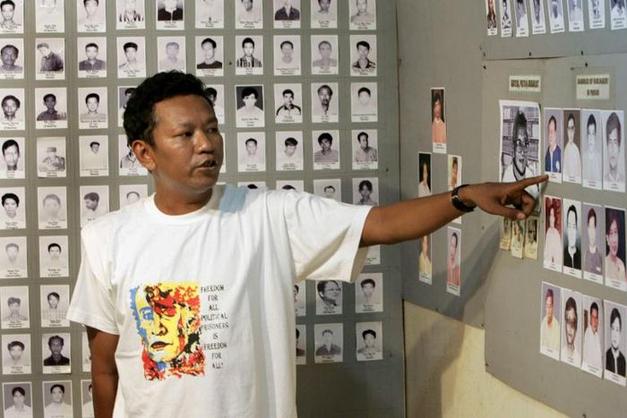 Pro-democracy activist Bo Kyi, seen here in 2007, spent eight years behind bars in Myanmar