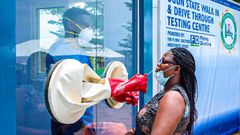 Ogun state commences Walking and Drive-through tests for Coronavirus. [Twitter/@dabiodunMFR]