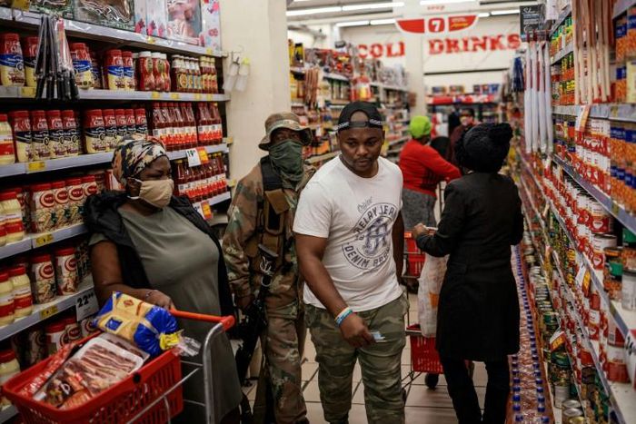 South Africa went into strict lockdown at the end of March with people only allowed to shop for essential items such as food, medicine and winter clothing