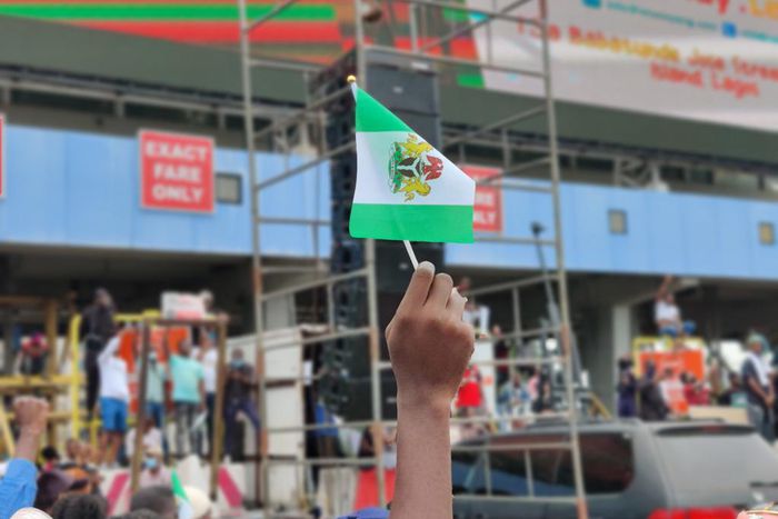 #EndSARS protest at Lekki-Epe toll gate, Lagos [Pulse]