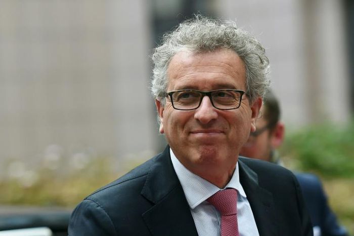 Ireland's Paschal Donohoe and Luxembourg's Pierre Gramegna (pictured November 2014) are also in the running, with the winner voted by simple majority by the eurozone's 19 finance ministers on July 9, 2020