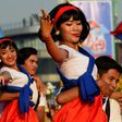 Dancers perform during a ceremony marking the 41st anniversary of the fall of the Khmer Rouge regime in Phnom Penh in January 2020