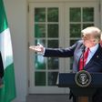 US President Donald Trump and Nigerian President Muhammadu Buhari hold a joint press conference in the Rose Garden of the White House on April 30, 2018