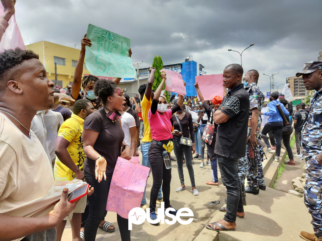 #EndSARS protesters in Lagos