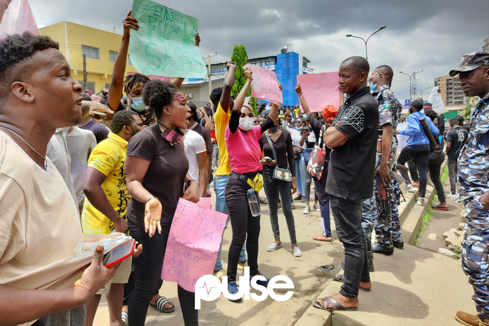 #EndSARS protesters in Lagos
