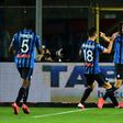 Atalanta's Mario Pasalic (2ndR) scored within two minutes against Brescia in Bergamo.