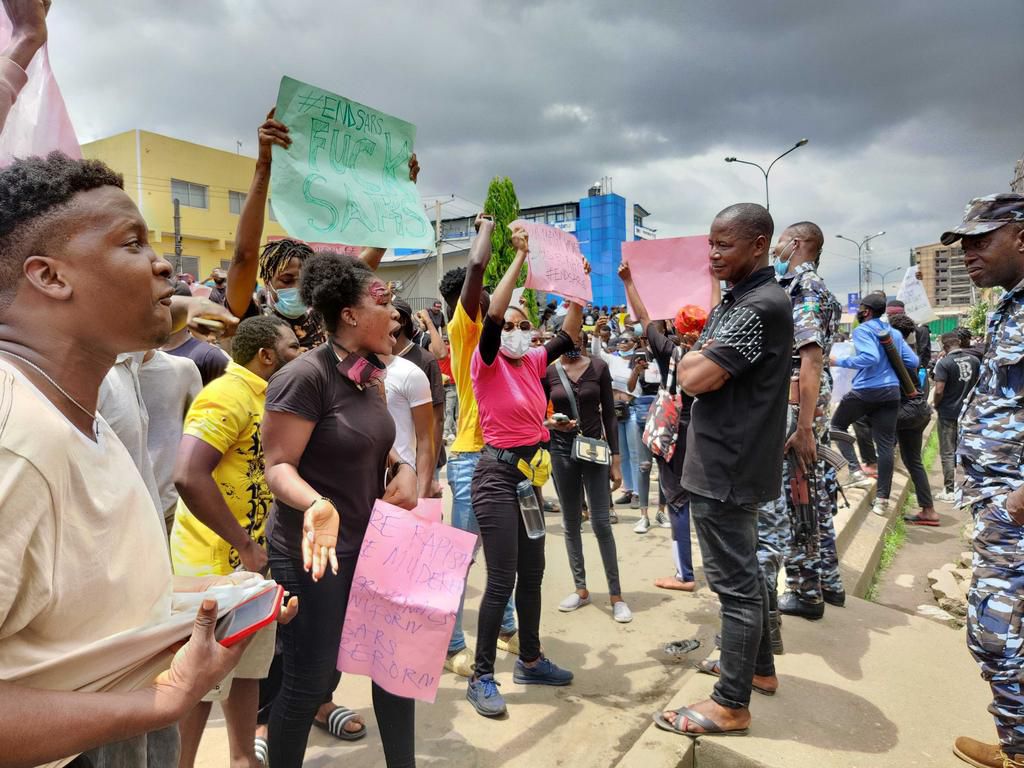 #EndSARS protesters in Lagos [Pulse]