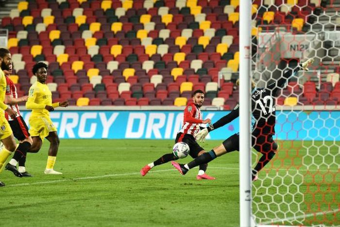 Brentford winger Said Benrahma scored twice against Fulham