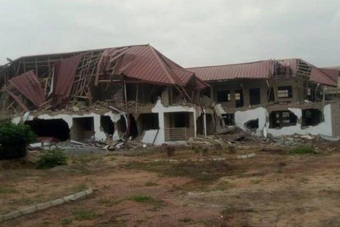 Destroyed High Commission building of Nigeria in Ghana (Dele Momodu)