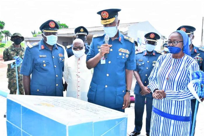 NAF immortalises Rev. Sister who died rescuing her students in Abule-Ado explosion. [Twitter/@NigAirForce]