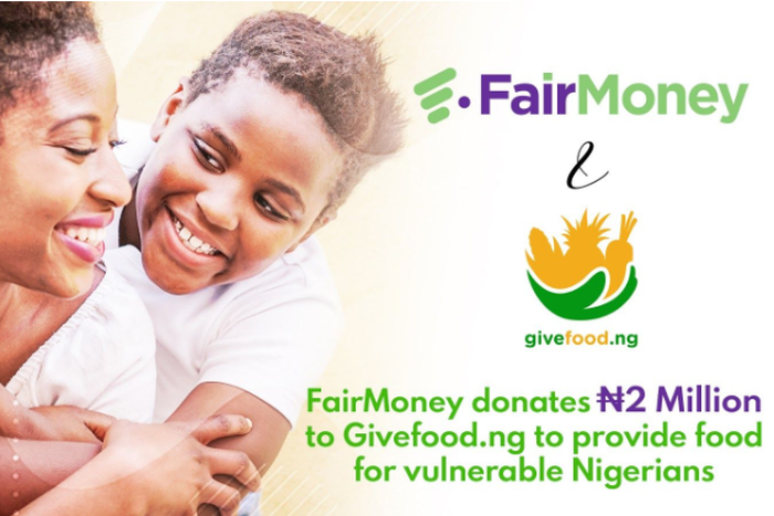 FairMoney donates N2 million to Givefood.ng to provide food for vulnerable Nigerians during this lockdown